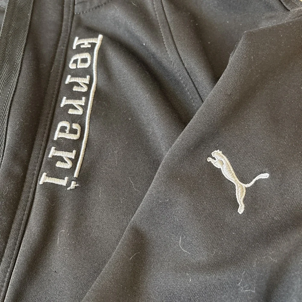 Puma Ferrari Scuderia Men's L Black‎ Track Jacket Logo Racing Full Zip